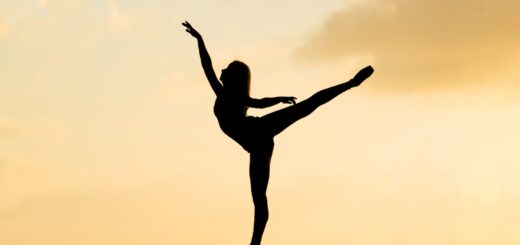 silhouette of woman dancing ballet